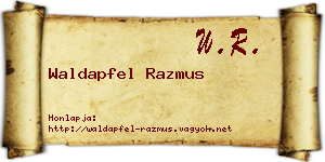 Waldapfel Razmus névjegykártya